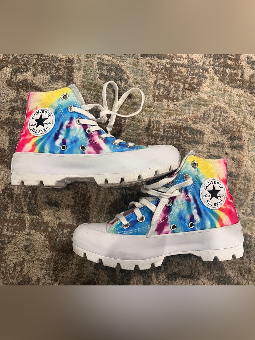 Converse Chuck Taylor All Star Lugged High Top Tie-Dye Sneakers